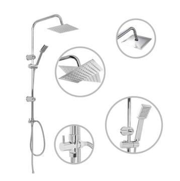 Douchekoppenset dubbel met handdouche roestvrij staal, NIEUW beschikbaar voor biedingen