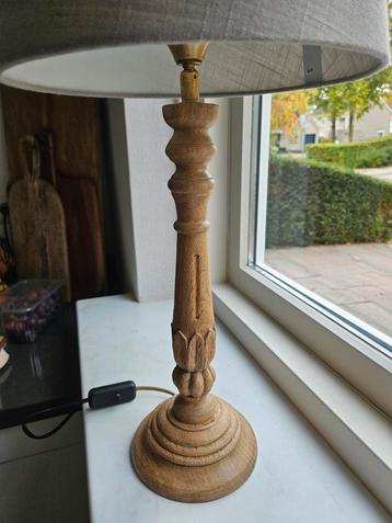 Massief Houten Lampenvoet - 44cm beschikbaar voor biedingen