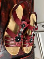 Rieker rode sandalen leer 41, Kleding | Dames, Schoenen, Ophalen of Verzenden, Zo goed als nieuw, Rood, Sandalen of Muiltjes