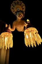 Vintage ceramic Cherubijn hanglamp kroonluchter, Ophalen of Verzenden, Zo goed als nieuw