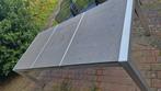 Tuintafel 6 personen 212x96 aluminium met steen, Tuin en Terras, Ophalen, Gebruikt