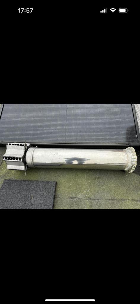 Rookkanaal dubbelwandig met firemaster deluxe RVS, Huis en Inrichting, Haarden, Zo goed als nieuw, Houthaard, Ophalen