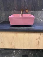 Waskom roze vierkant - roze vierkante waskom 38x38, Doe-het-zelf en Verbouw, Sanitair, Ophalen of Verzenden, Zo goed als nieuw