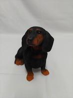 Teckel beeldje, zittende teckel zwart bruin, Ophalen of Verzenden, Nieuw, Dier