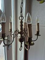 Kroonluchter 5 armen en 2 tafel lampen, Ophalen of Verzenden, Zo goed als nieuw, Glas