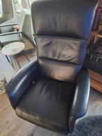 Zwarte leren relax fauteuil, Huis en Inrichting, Fauteuils, Ophalen