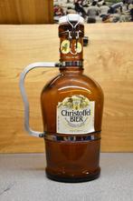 Grote bruine bierfles 2 Liter Christoffel bier Roermond, Verzamelen, Biermerken, Ophalen of Verzenden, Gebruikt, Flesje(s), Overige merken
