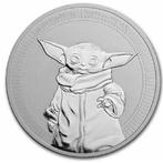 Niue Star Wars Baby Yoda 1 troy ounce zilveren munt 2021, Postzegels en Munten, Edelmetalen en Baren, Ophalen of Verzenden, Zilver