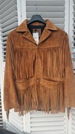 Nieuwe Zara suede heren jas met franjers cognac mt L, Maat 52/54 (L), Verzenden, Nieuw, Bruin