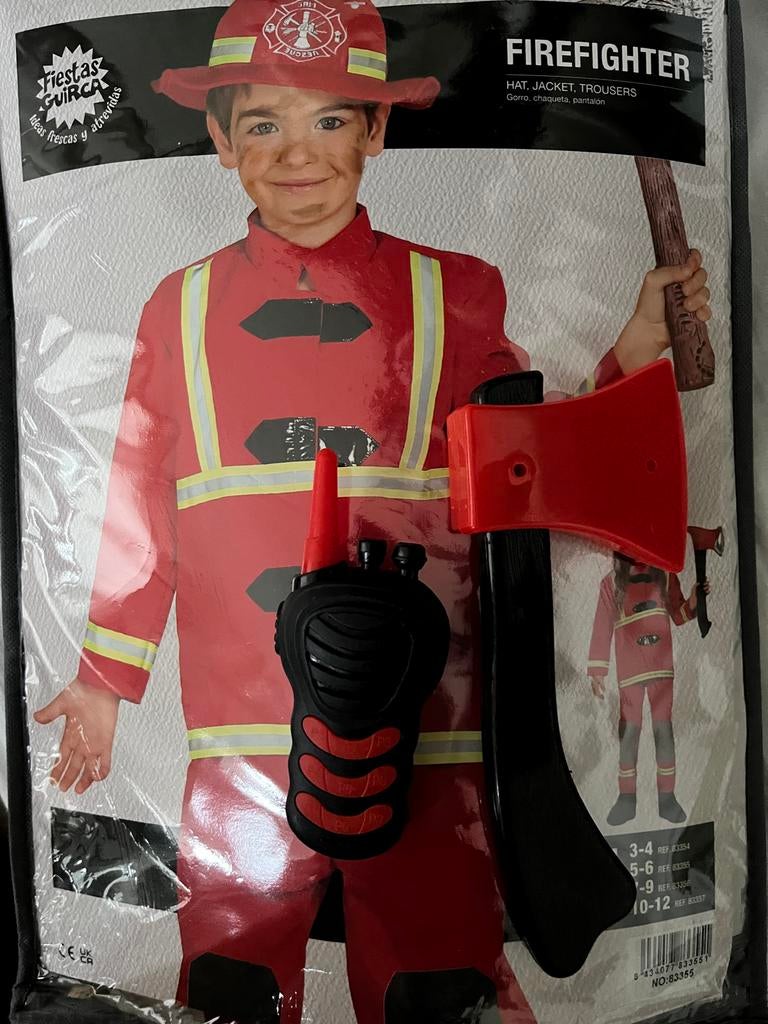 Brandweerpak | Brandweerman | Carnaval | Maat 110-116, Ophalen of Verzenden, Nieuw, 110 t/m 116, Jongen of Meisje