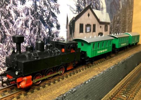 Märklin 3090 stoomloc met 3 rijtuigen, Hobby en Vrije tijd, Modeltreinen | H0, Gebruikt, Treinset, Wisselstroom, Märklin, Analoog