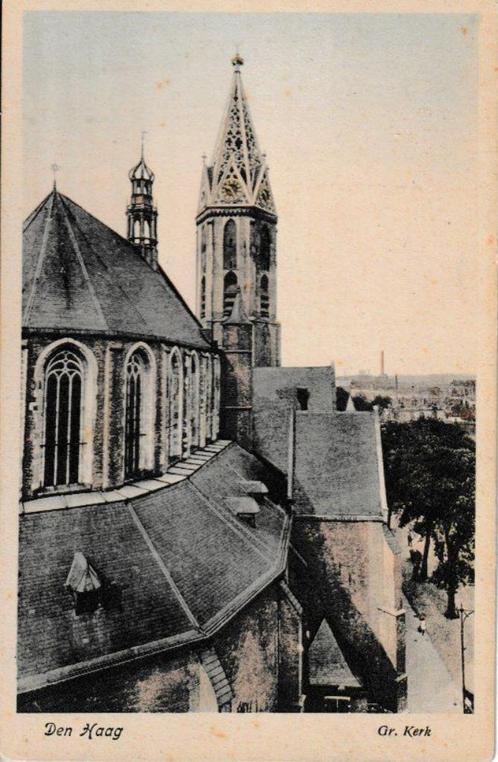 DEN HAAG - Gr.  KERK, Verzamelen, Ansichtkaarten | Nederland, Gelopen, Zuid-Holland, 1940 tot 1960, Ophalen of Verzenden