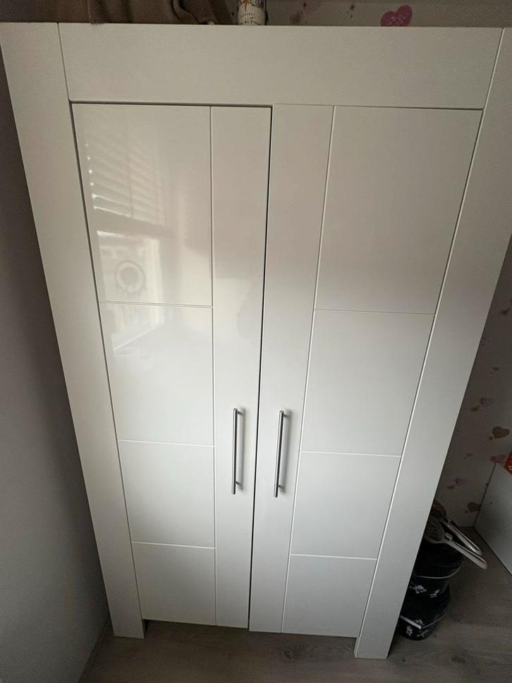 Stijlvolle Bopita Manhattan Kast - Hoogglans Wit, Huis en Inrichting, Kasten | Kledingkasten, Zo goed als nieuw, 200 cm of meer