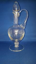 Sierlijke kristallen karaf, gegraveerd bloemmotief. 3A26/10, Antiek en Kunst, Ophalen of Verzenden