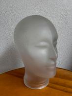 Retro glazen hoofd 27 cm frosted glas, Verzamelen, Retro, Ophalen of Verzenden, Huis en Inrichting
