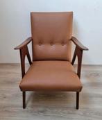 Fauteuil opnieuw gestoffeerd, Minder dan 75 cm, Leer, Ophalen of Verzenden, Zo goed als nieuw