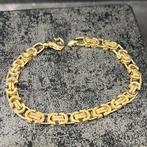 14k gouden armband platte koningsschakel nieuw, Sieraden, Tassen en Uiterlijk, Armbanden, Ophalen of Verzenden, Zo goed als nieuw