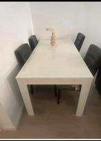 Hoogglans eettafel( Met Gratis 4 stoelen), Huis en Inrichting, Tafels | Eettafels, Vijf personen of meer, 150 tot 200 cm, Rechthoekig