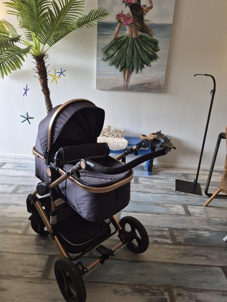 Mio amore kinderwagen 3 in 1, Gebruikt, Combiwagen, Verstelbare duwstang, Ophalen