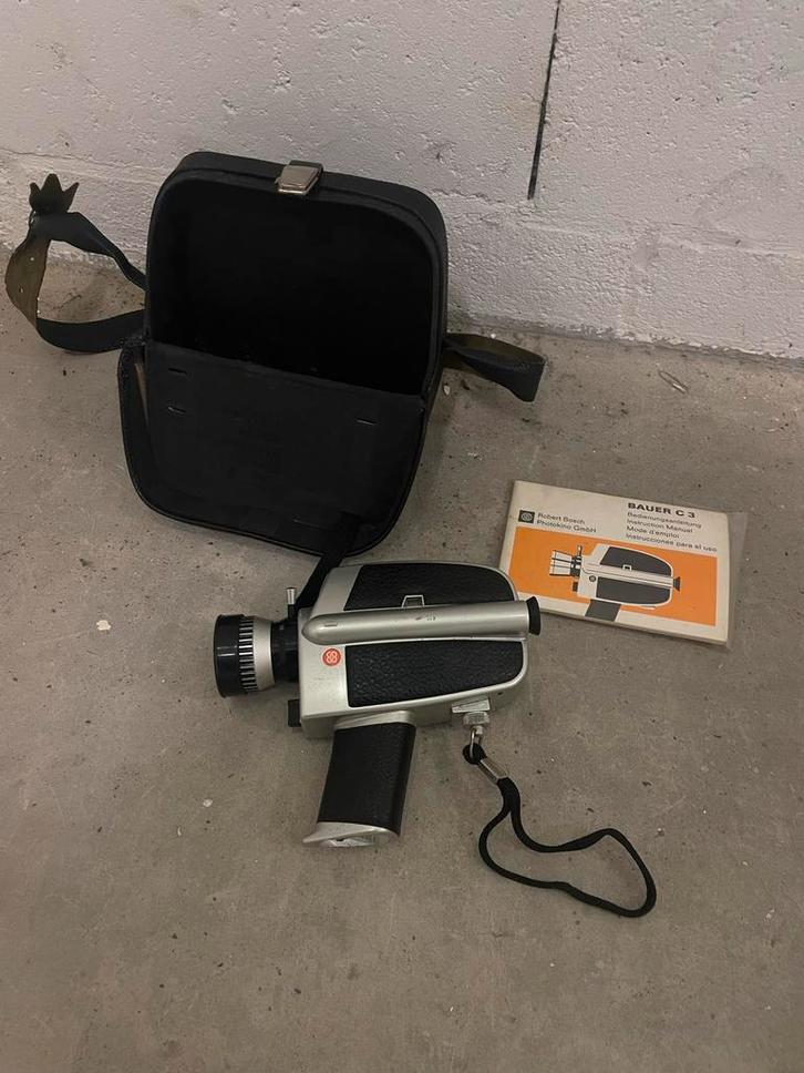 Vintage Bauer C3 Super 8mm filmcamera, Audio, Tv en Foto, Videocamera's Analoog, Camera, Ophalen of Verzenden