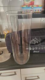 Hoge glazen vaas voor decoratie, Gebruikt, Overige kleuren, Ophalen of Verzenden, Glas