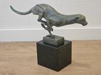 Bronzen beeld brons rennende jaguar poema cheetah luipaard, Ophalen of Verzenden