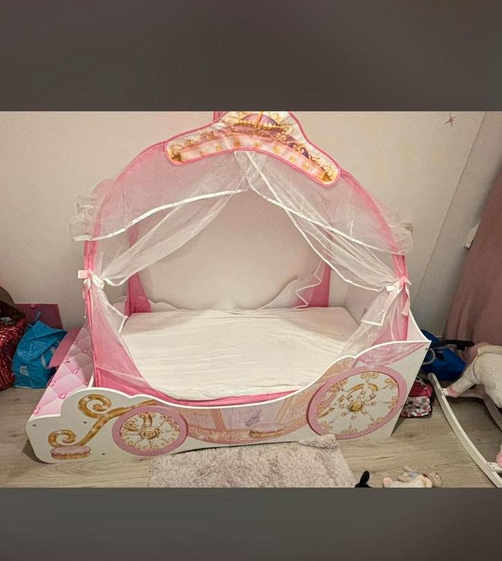 Prinsessenbed - Sprookjesachtig slapen!, Kinderen en Baby's, Kinderkamer | Bedden, Gebruikt, 160 tot 180 cm, 70 tot 85 cm, Lattenbodem