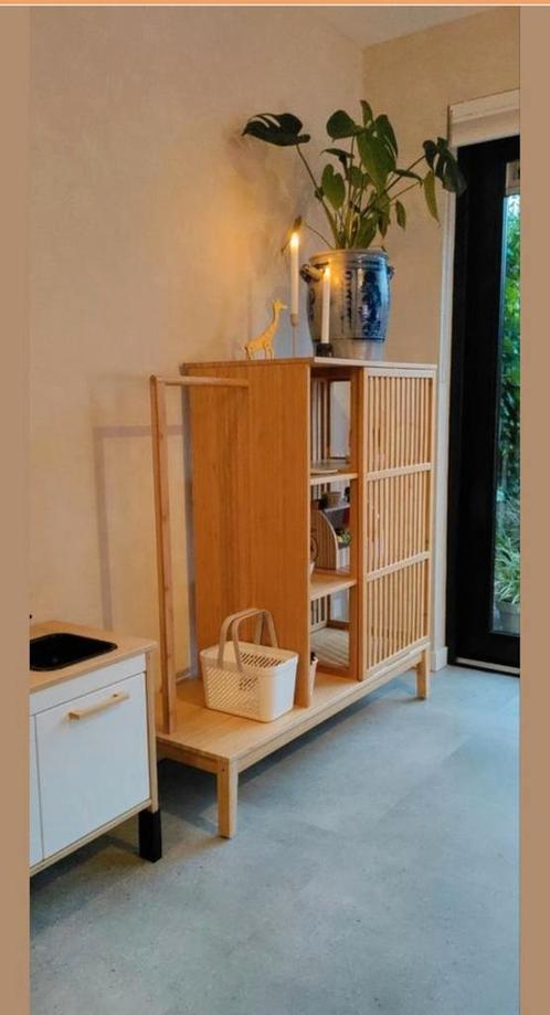 IKEA Nordkisa open kledingkast bamboe, Huis en Inrichting, Kasten | Wandmeubels, Zo goed als nieuw, Minder dan 100 cm, Minder dan 150 cm