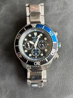 Seiko Solar Quartz Chronograph+Rolex-dag+datum-zie-foto's, Staal, Polshorloge, Ophalen of Verzenden, Zo goed als nieuw