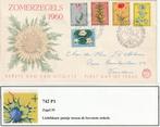 FDC E 43 beschreven met plaatfout 742 P1 met open klep., Ophalen of Verzenden, Beschreven, Nederland