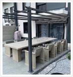 Steigerhout Loungebank Tuinset Terras Banken Tuin Meubelen, Verzenden, Steigerhout, Nieuw, Eettafel