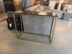 Sidetable goud met marmer 100x35x76 nu 75,-, Huis en Inrichting, Tafels | Sidetables, Ophalen, Industrieweg 25, Rj, Zo goed als nieuw