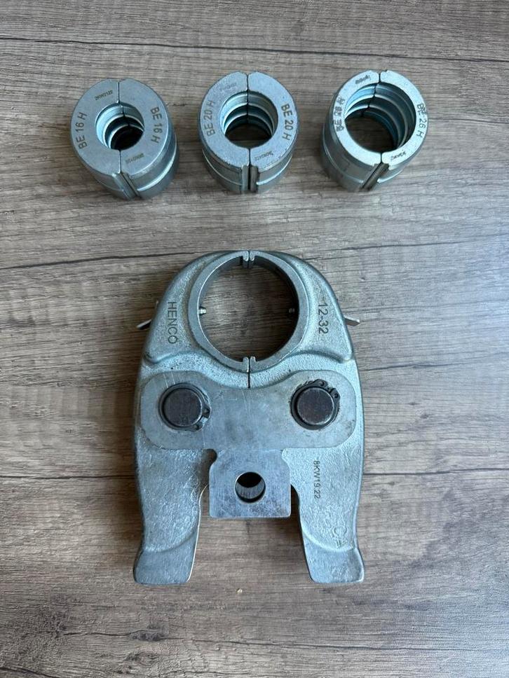 Henco persbek moederbek met ringen 16-20-26, Doe-het-zelf en Verbouw, Gereedschap | Machine-onderdelen en Toebehoren, Zo goed als nieuw