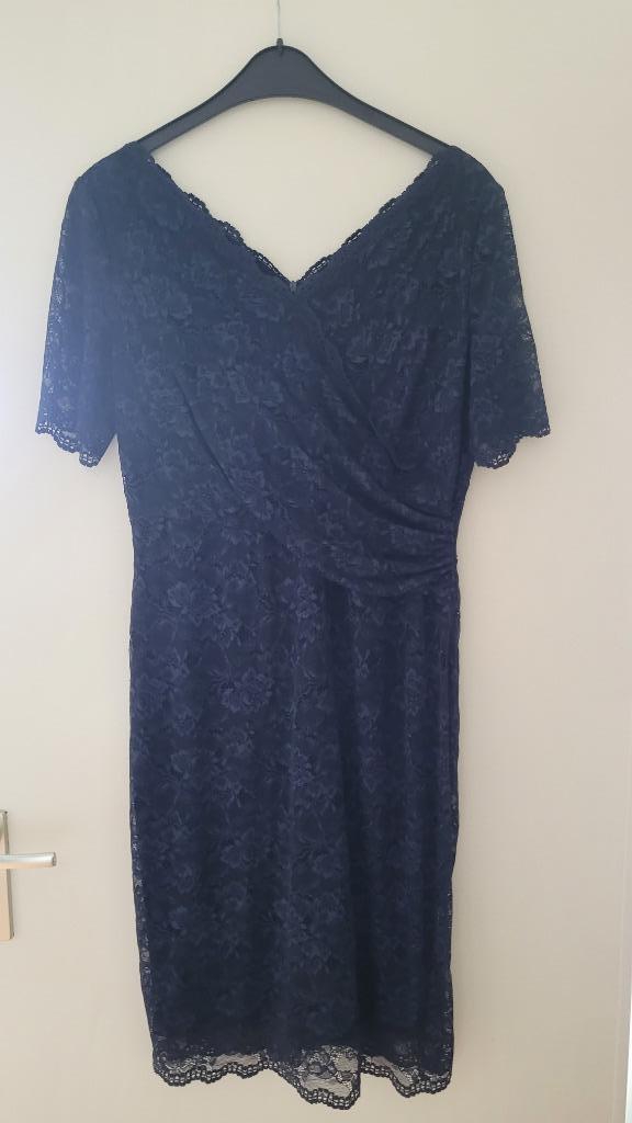 Jurk blauw Vera Mont, Kleding | Dames, Jurken, Zo goed als nieuw, Maat 42/44 (L), Blauw, Knielengte, Ophalen of Verzenden