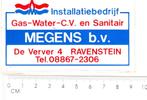 Sticker installatie bedrijf Ravenstein, Bedrijf of Vereniging, Ophalen of Verzenden, Zo goed als nieuw