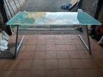 Glazen  / aluminium bureau, Huis en Inrichting, Bureaus, Ophalen of Verzenden, Zo goed als nieuw
