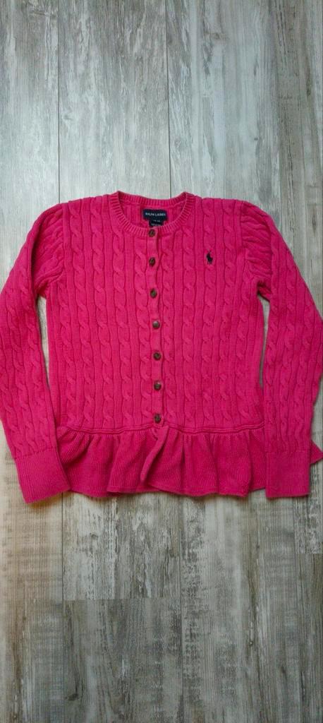 Ralph Lauren Cable Knit Cardigan - Vest - Kids - Trui, Kinderen en Baby's, Kinderkleding | Maat 176, Gebruikt, Meisje, Trui of Vest