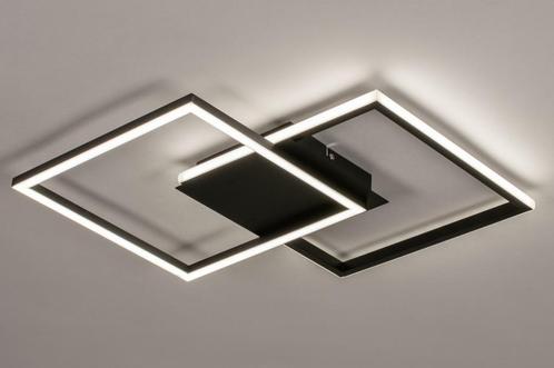 zwart led plafondlamp dimbaar badkamer keuken kantoor lamp, Huis en Inrichting, Lampen | Hanglampen, Nieuw, Minder dan 50 cm, Ophalen of Verzenden