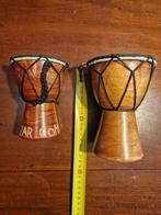 Twee kleine handgemaakte authentieke houten Djembe’s, Ophalen of Verzenden, Zo goed als nieuw, Trommel