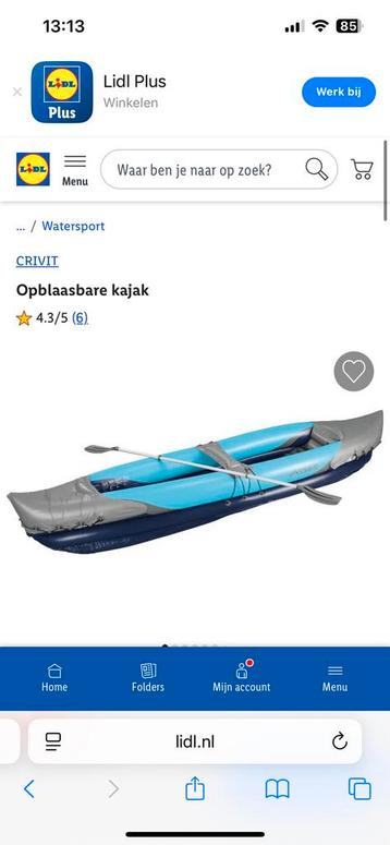Opblaasbare kajak beschikbaar voor biedingen