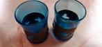 Waxinelichthouders Old Look Blauw, Ophalen, Gebruikt, Blauw, Glas