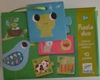 Djeco duo puzzel 2x10st, Kinderen en Baby's, Ophalen of Verzenden, 10 tot 50 stukjes, Zo goed als nieuw