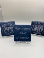 Leisteen onderzetters met u eigen tekst of logo., Huis en Inrichting, Woonaccessoires | Onderzetters, Ophalen of Verzenden, Nieuw