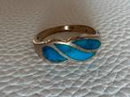 R350/Zilveren Vintage Turkooise ring 16 3/4, Gebruikt, Kleiner dan 17, X, Dame