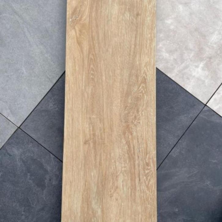 Keramische Tuintegel Licht Houtlook, 40x120x3cm, Tuin en Terras, Tegels en Klinkers, Nieuw, Terrastegels, Keramiek, Ophalen of Verzenden