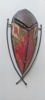 Hele oude wandlamp van varkensleer lamp kap mogelijk antiek, Ophalen of Verzenden, Gebruikt, Overige materialen