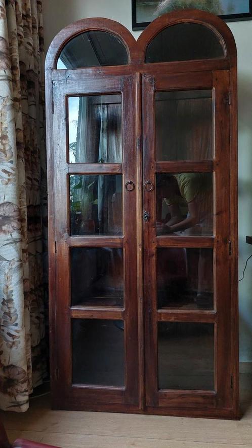 Hout, Huis en Inrichting, Kasten | Vitrinekasten, Gebruikt, Ophalen