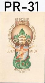 Pr31 religie prentje annus sanctus 1950, Ophalen of Verzenden, Gebruikt, Kaart of Prent