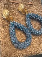 Glassberry oorbellen blauw, Sieraden, Tassen en Uiterlijk, Oorbellen, Verzenden, Nieuw, Blauw, Goud