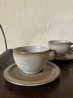 Vintage steengoed kopjes + schotels, Steinzeug / Edelstein, Ophalen of Verzenden
